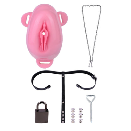 Sissy Silicone Chastity Cage with Belt 6