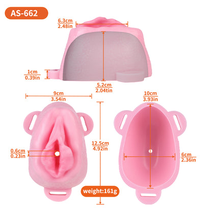 Sissy Silicone Chastity Cage with Belt 17