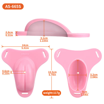 Sissy Silicone Chastity Cage with Belt 24