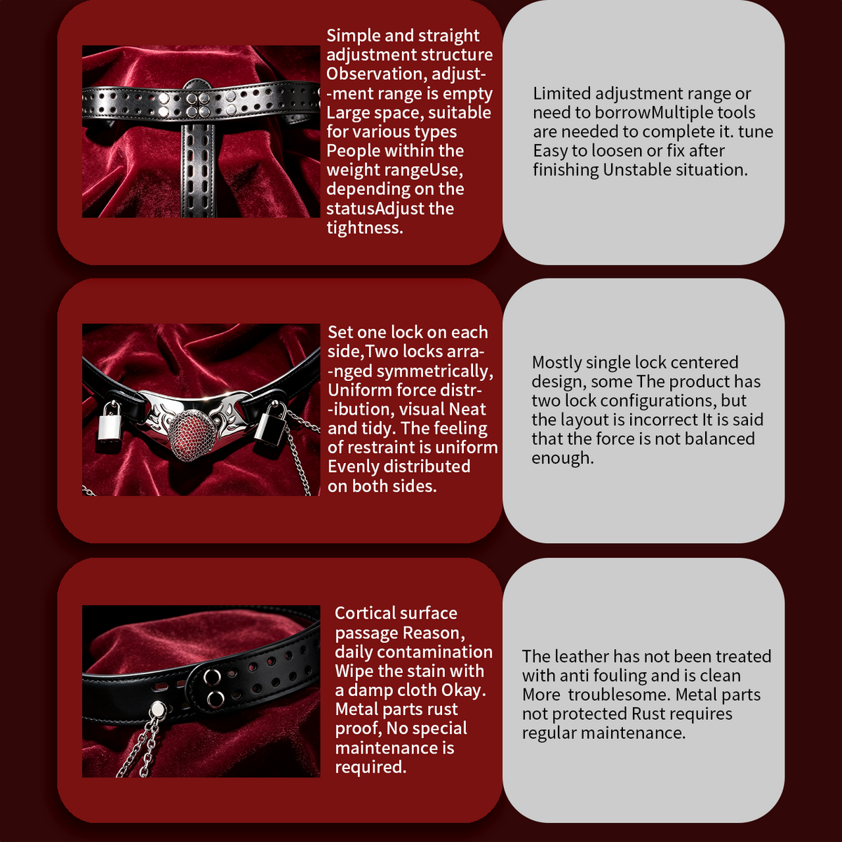 Silver Scale Armor Chain Chastity Pants belt and surface comparison graphic