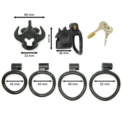 Sissy Bullhorn Chastity Cage
