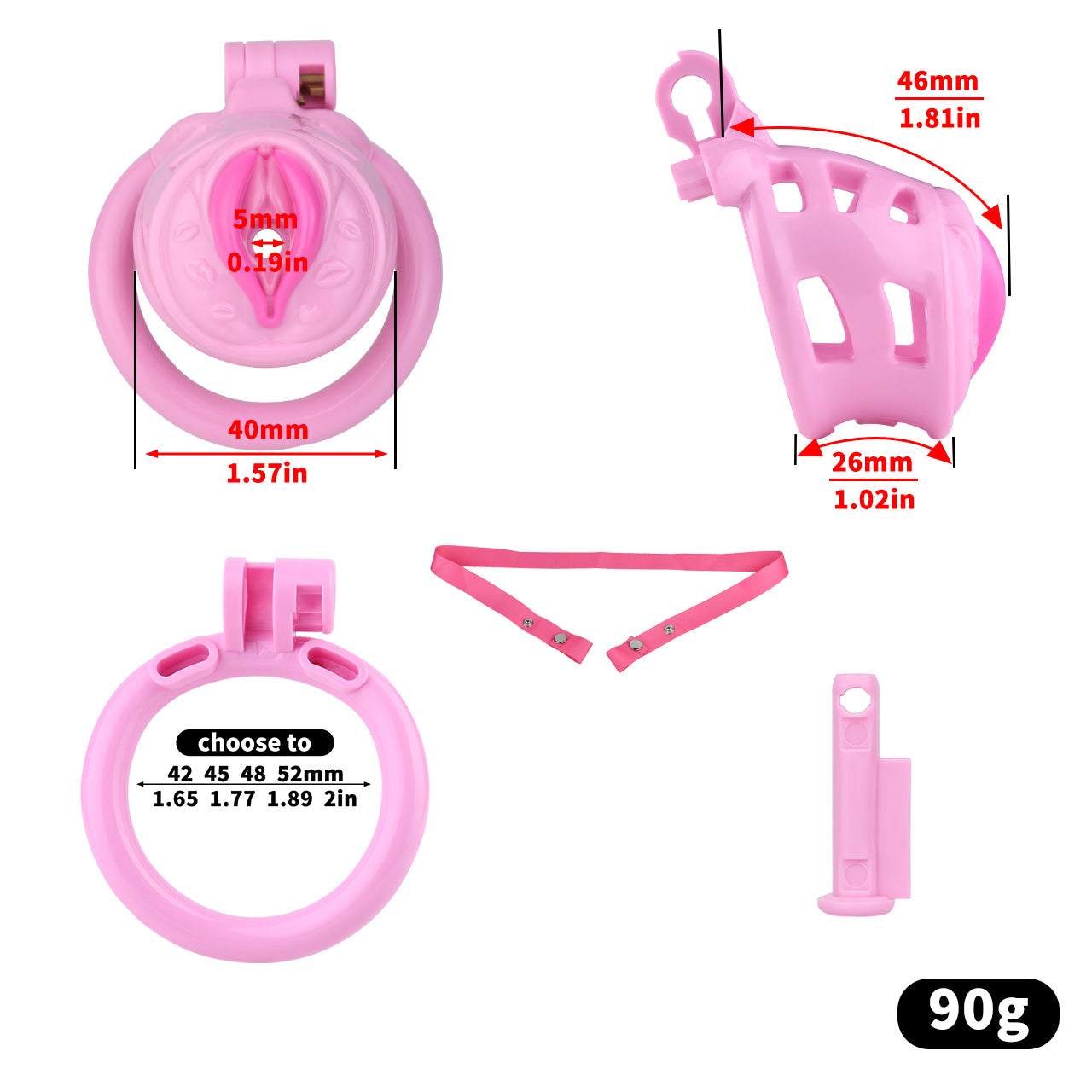 Sissy Pussy Chastity Cage - 5