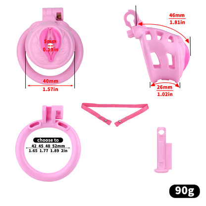 Sissy Pussy Chastity Cage - 5