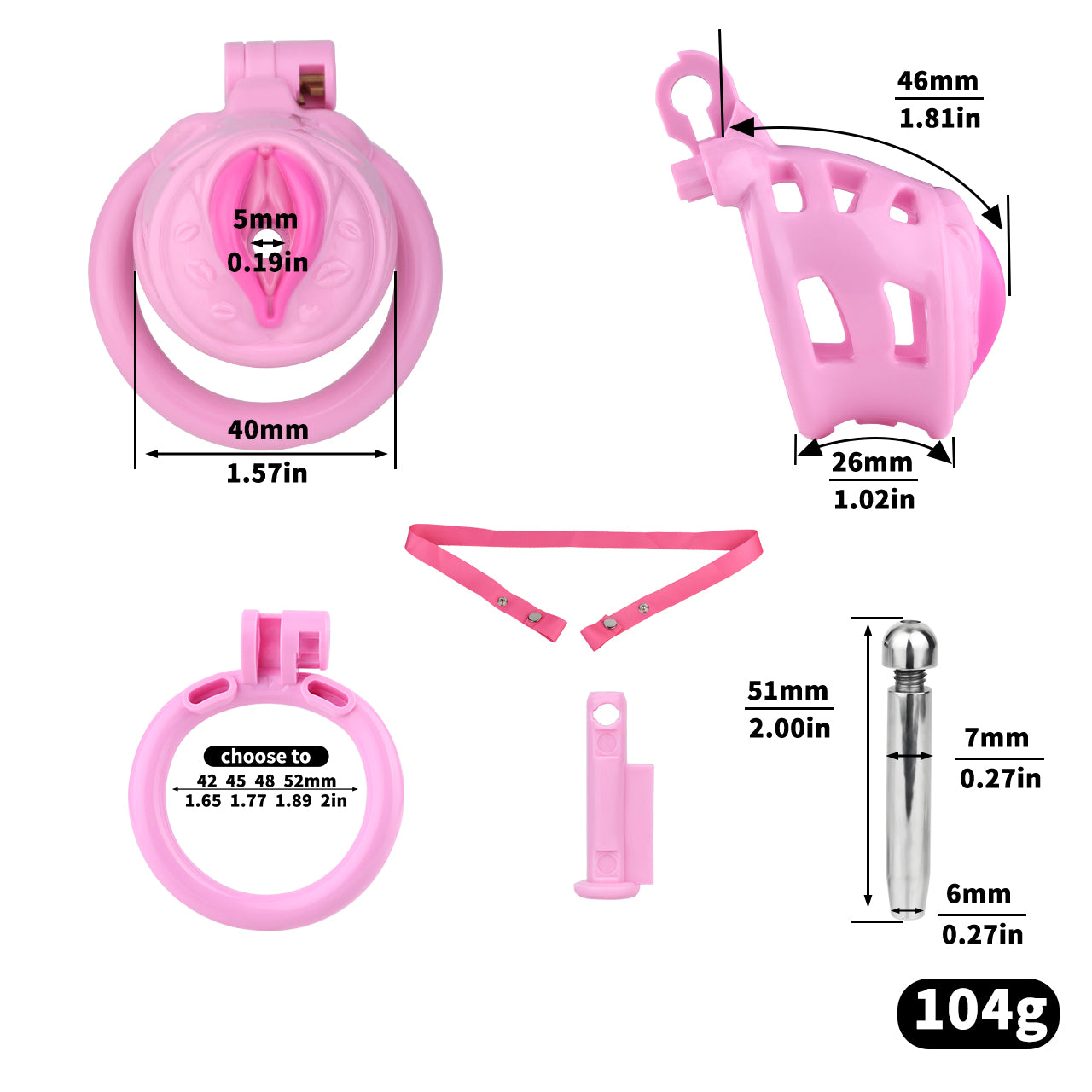 Sissy Pussy Chastity Cage - 6