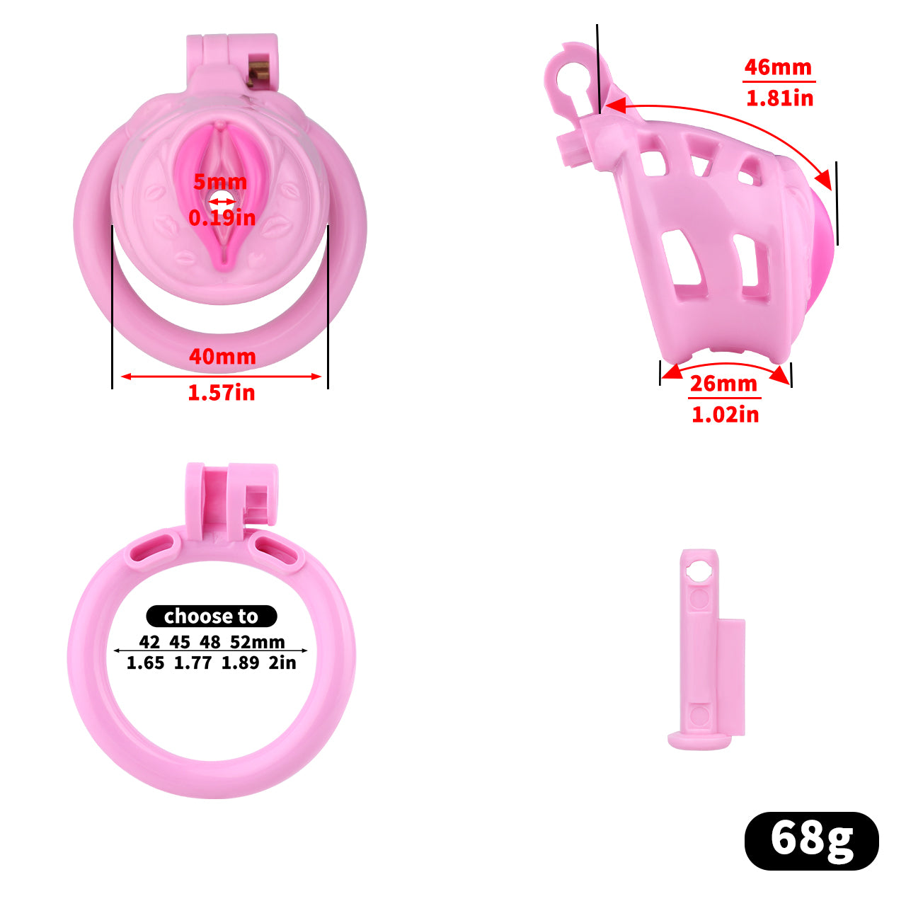 Sissy Pussy Chastity Cage - 20