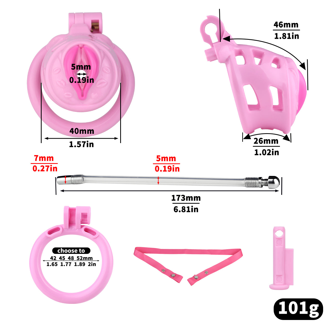 Sissy Pussy Chastity Cage - 7