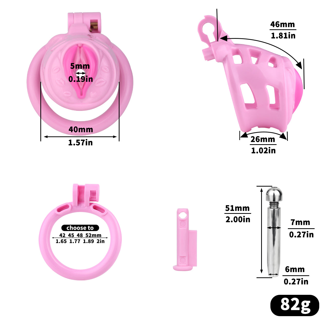 Sissy Pussy Chastity Cage - 22