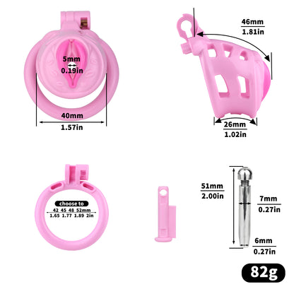 Sissy Pussy Chastity Cage - 22