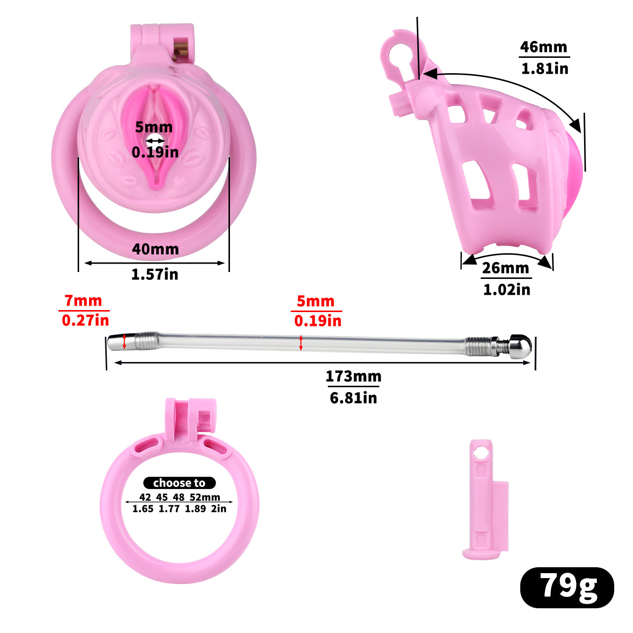 Sissy Pussy Chastity Cage - 23