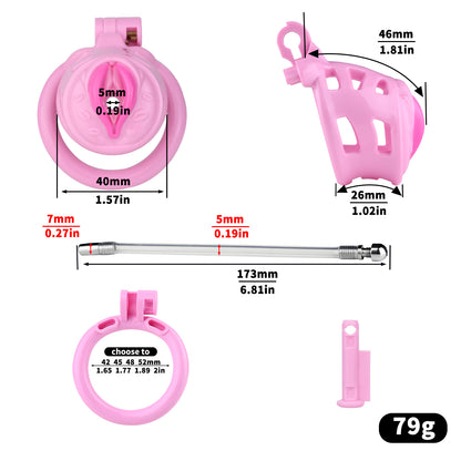 Sissy Pussy Chastity Cage - 23