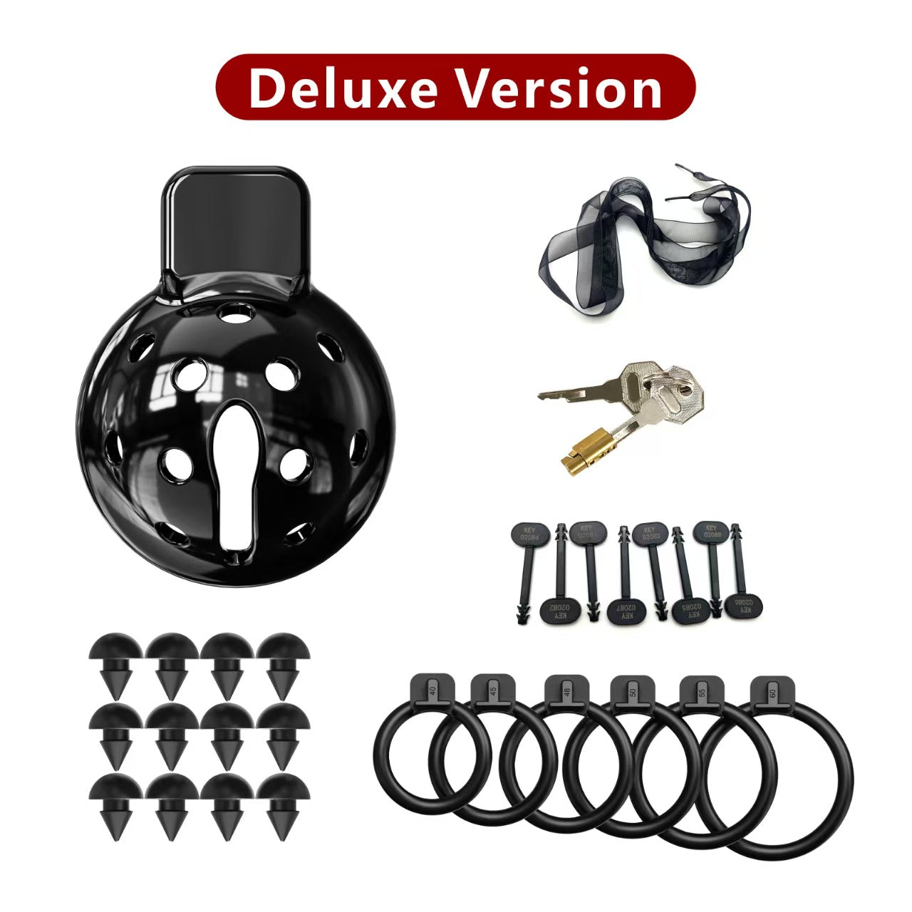 Small Chastity Cage With Silicone Spikes 11