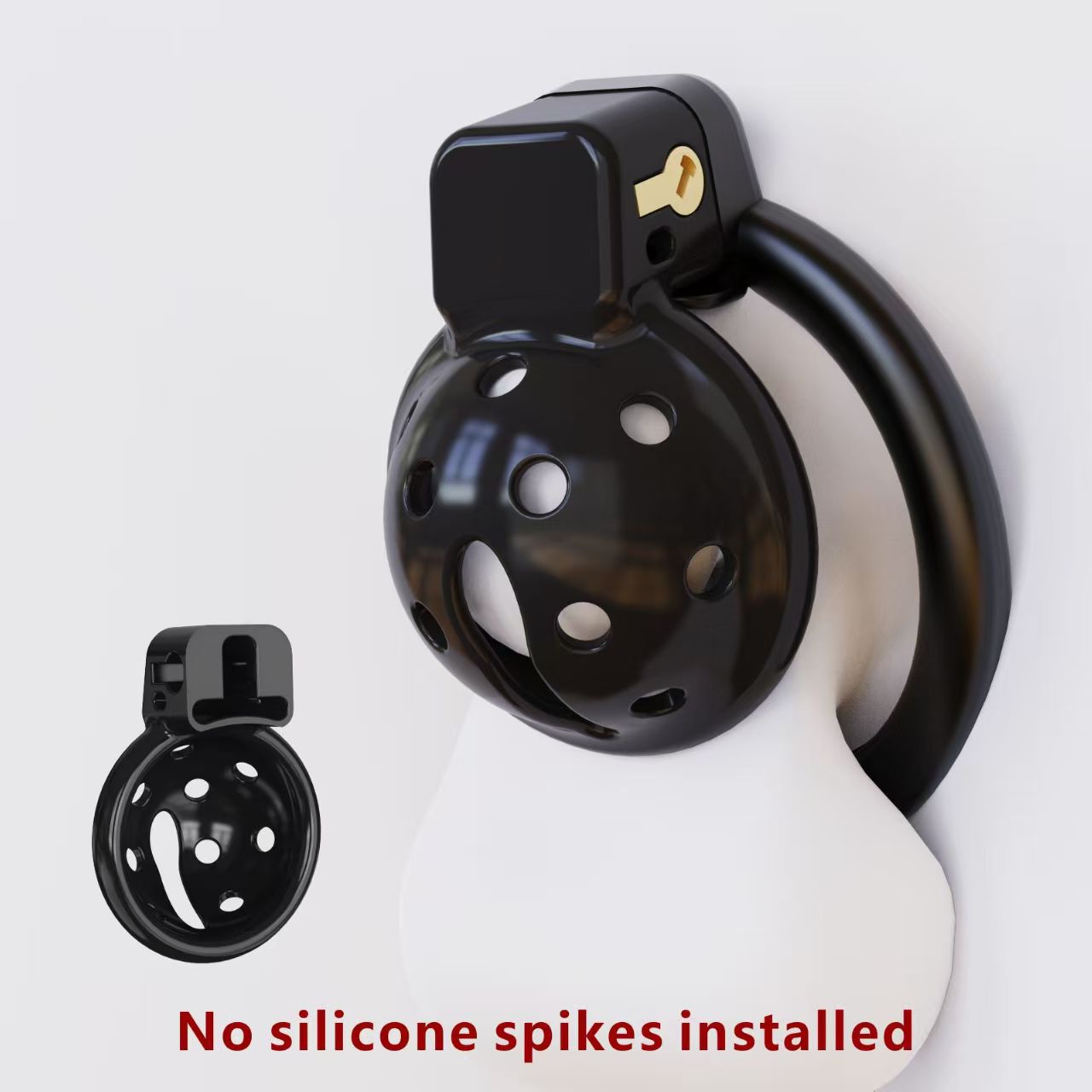 Small Chastity Cage With Silicone Spikes 1