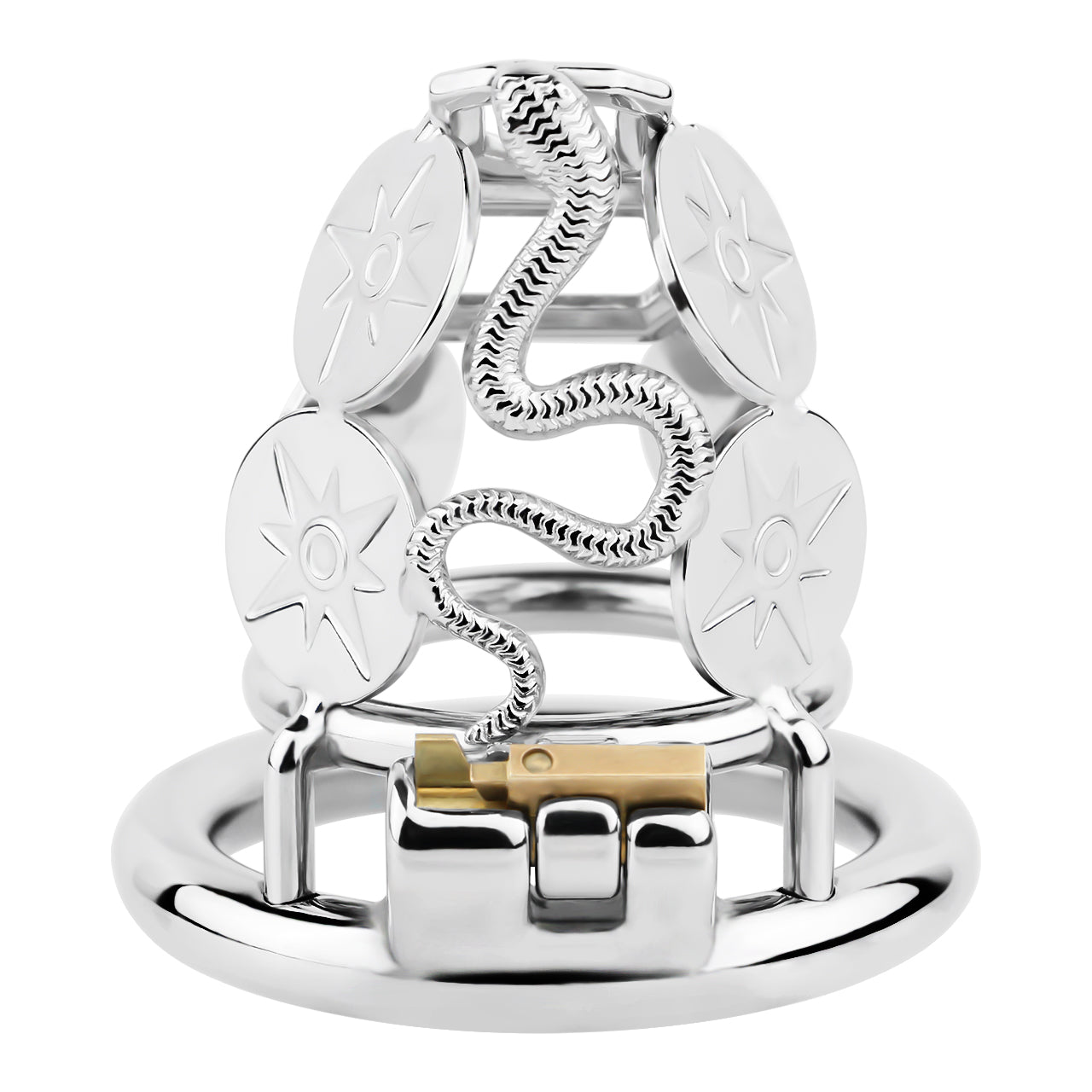 Snake Premium Metal Chastity Cage - 13