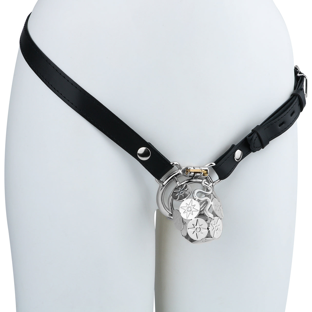 Snake Premium Metal Chastity Cage - 10