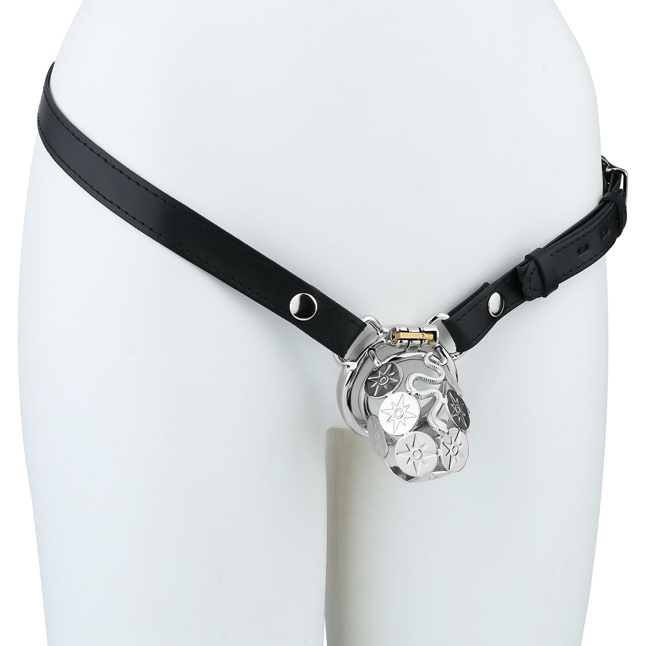 Snake Premium Metal Chastity Cage - 11