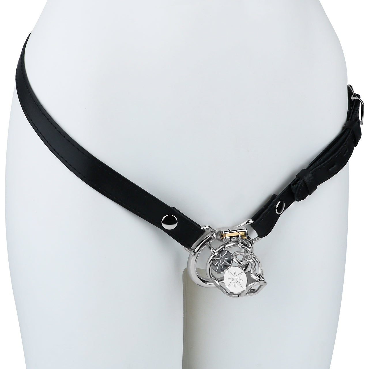 Snake Premium Metal Chastity Cage - 7