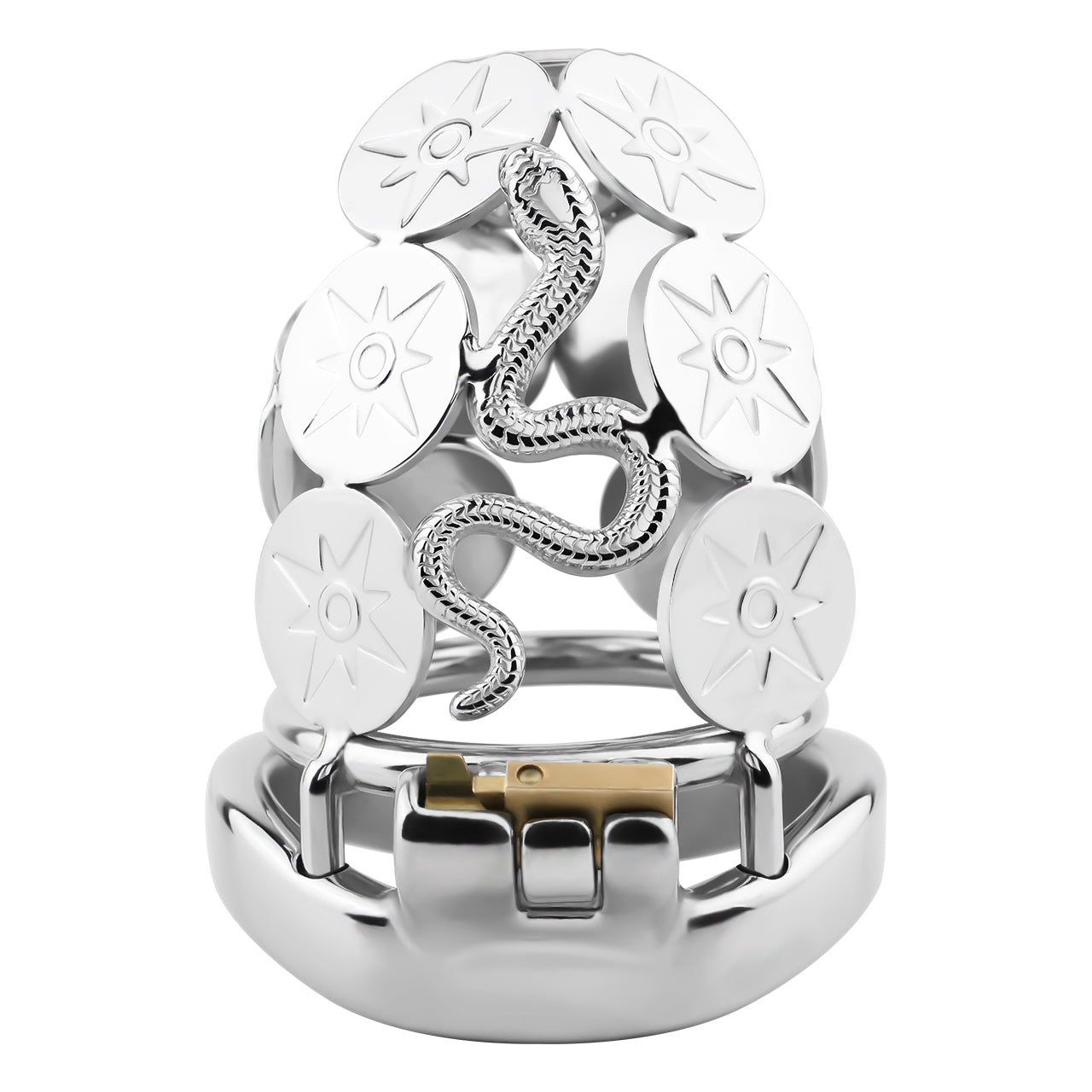 Snake Premium Metal Chastity Cage - 12
