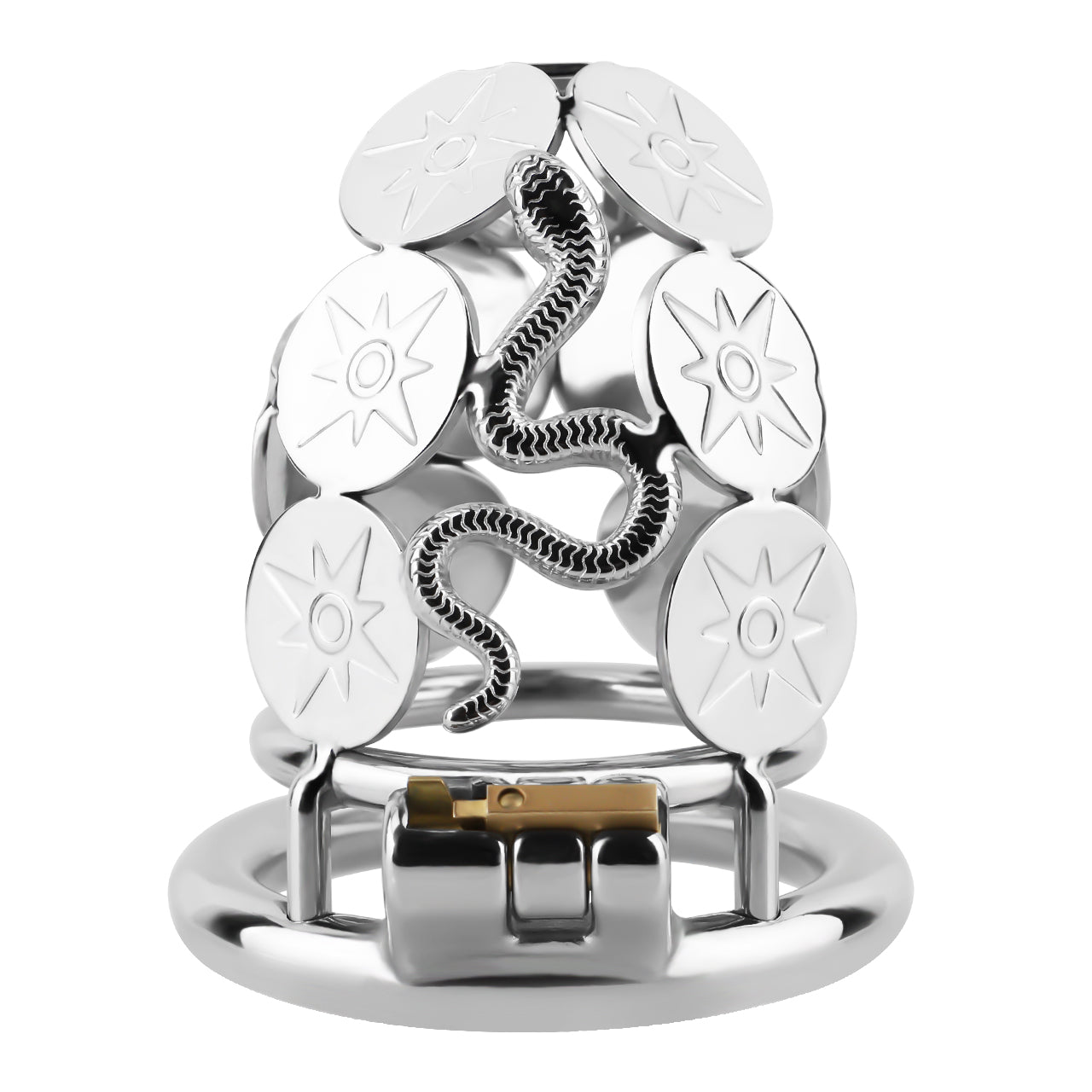 Snake Premium Metal Chastity Cage - 5