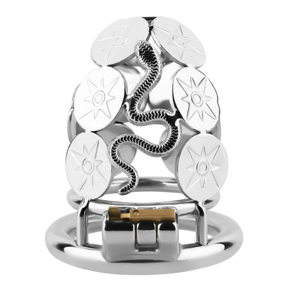 Snake Premium Metal Chastity Cage - 5