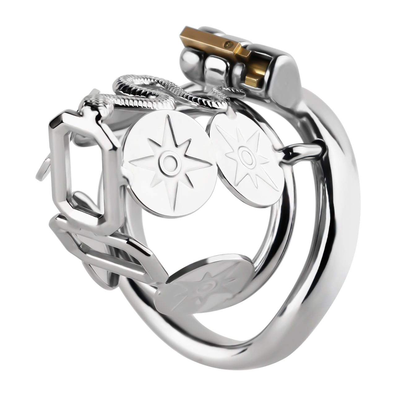 Snake Premium Metal Chastity Cage - 3