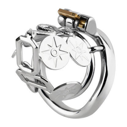 Snake Premium Metal Chastity Cage - 3