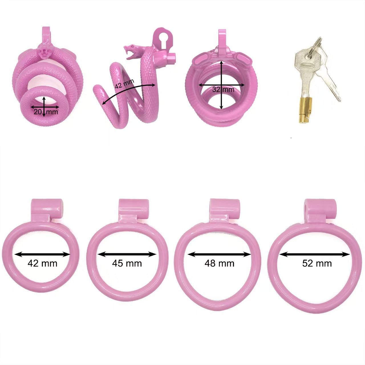 Snake Shape Chastity Cage