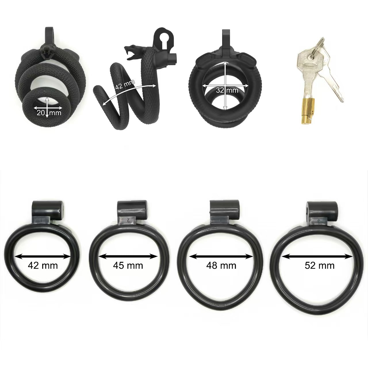 Snake Shape Chastity Cage