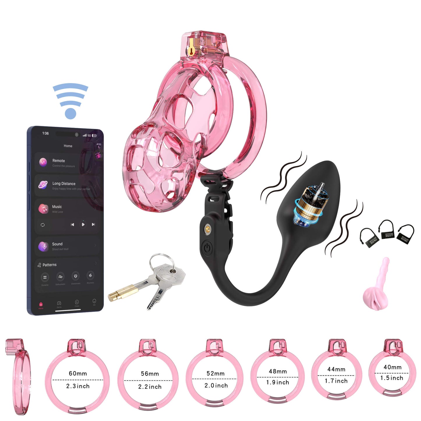 Soft Cobra Chastity Cage With App Controlled Butt Plug 4