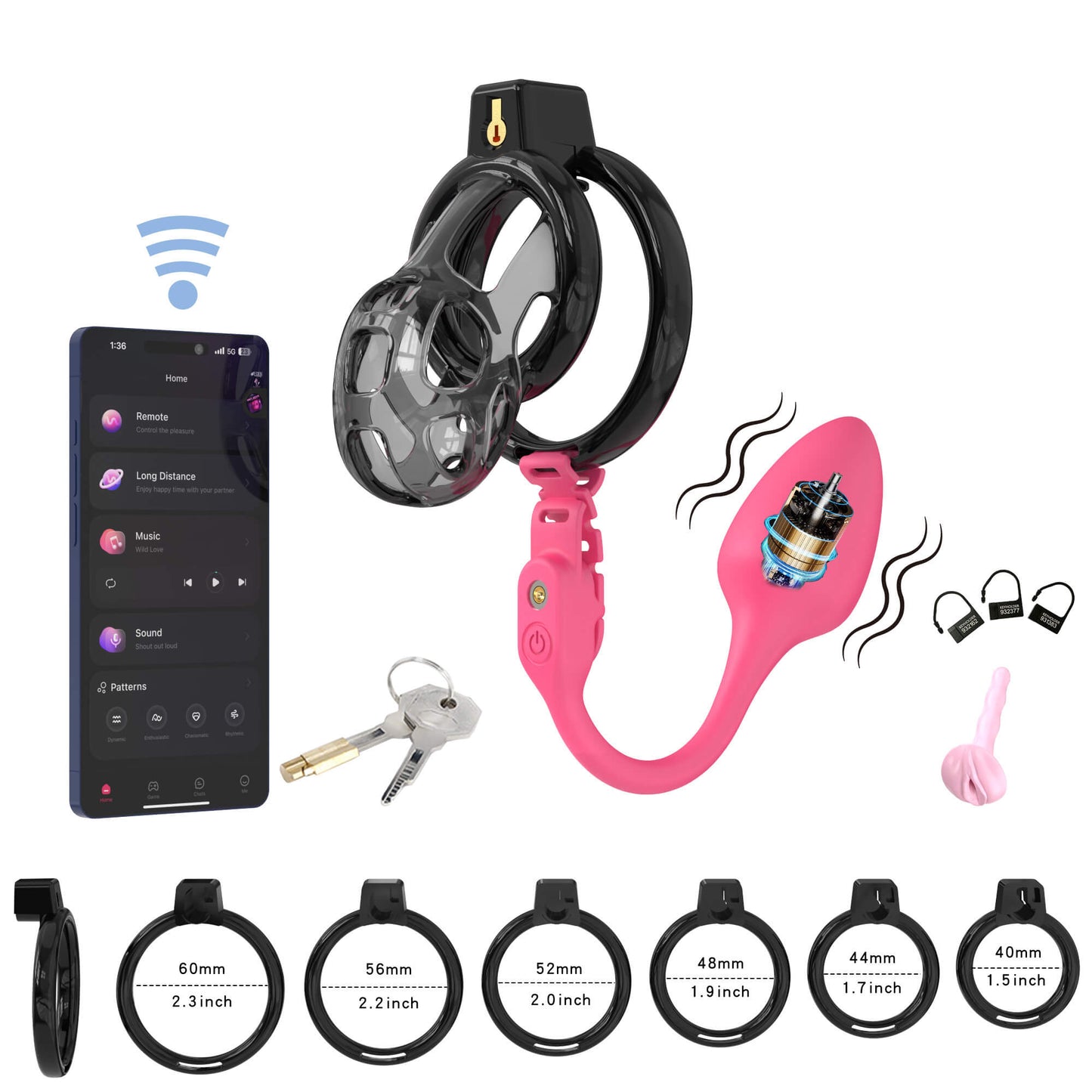 Soft Cobra Chastity Cage With App Controlled Butt Plug 8