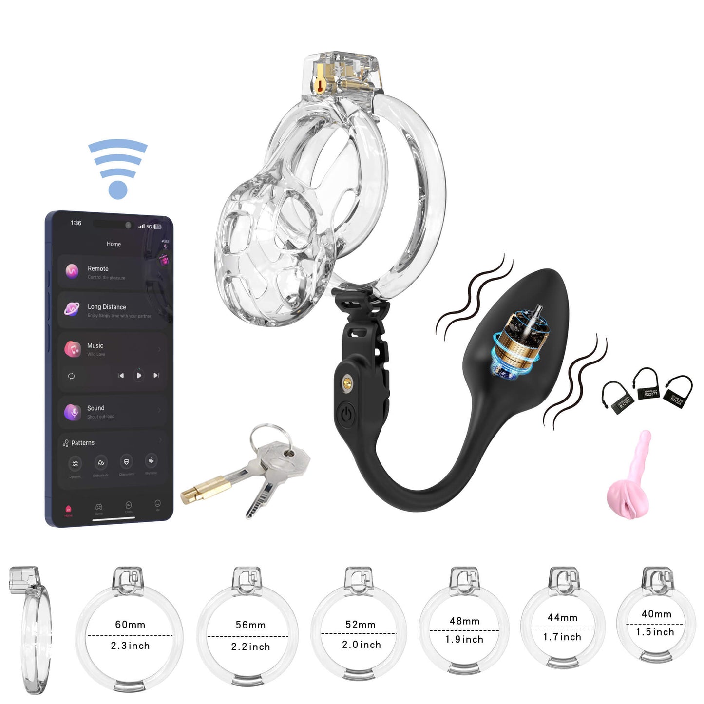 Soft Cobra Chastity Cage With App Controlled Butt Plug 25