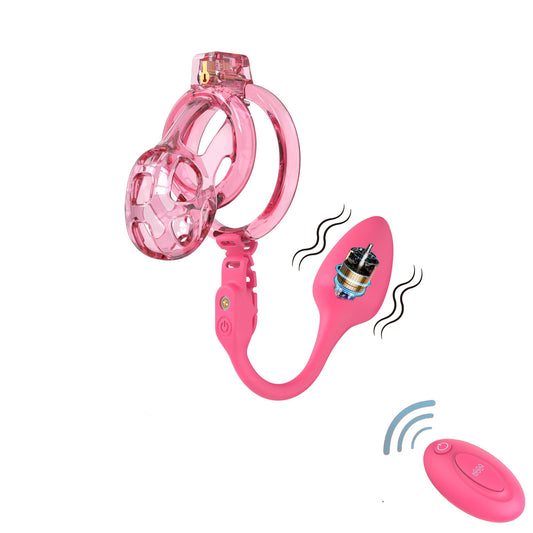 Soft Cobra Chastity Cage With Controlled Butt Plug
