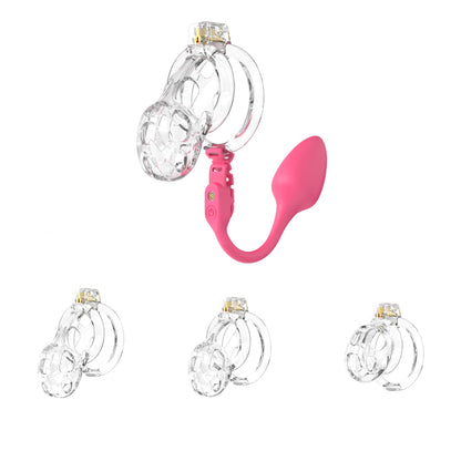 Soft Cobra Chastity Cage With Controlled Butt Plug
