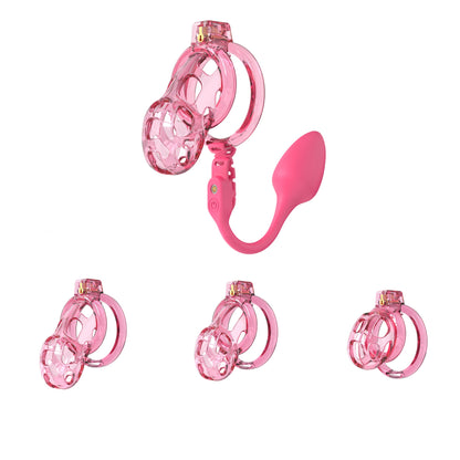 Soft Cobra Chastity Cage With Controlled Butt Plug