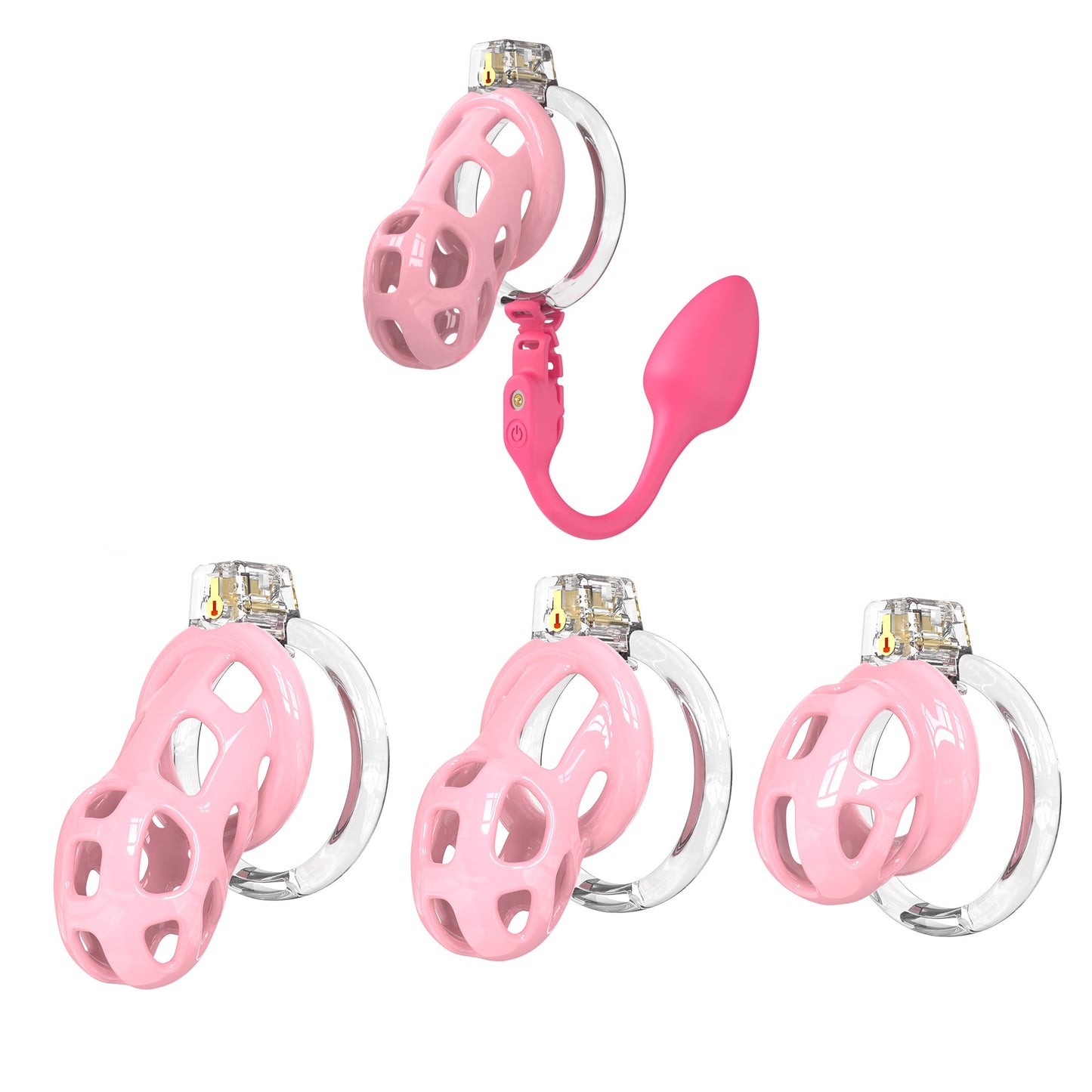 Soft Cobra Chastity Cage With Controlled Butt Plug