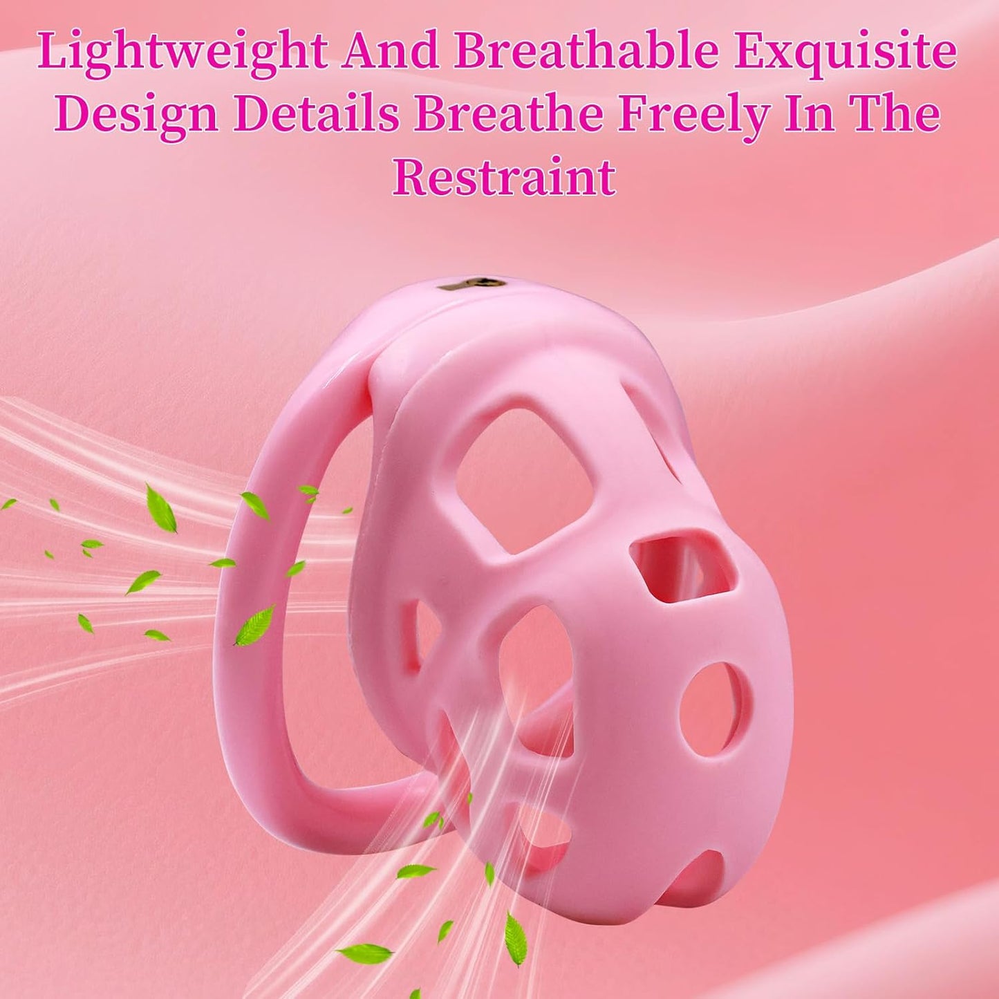 Soft Pink Chastity Cage with Invisible Lock