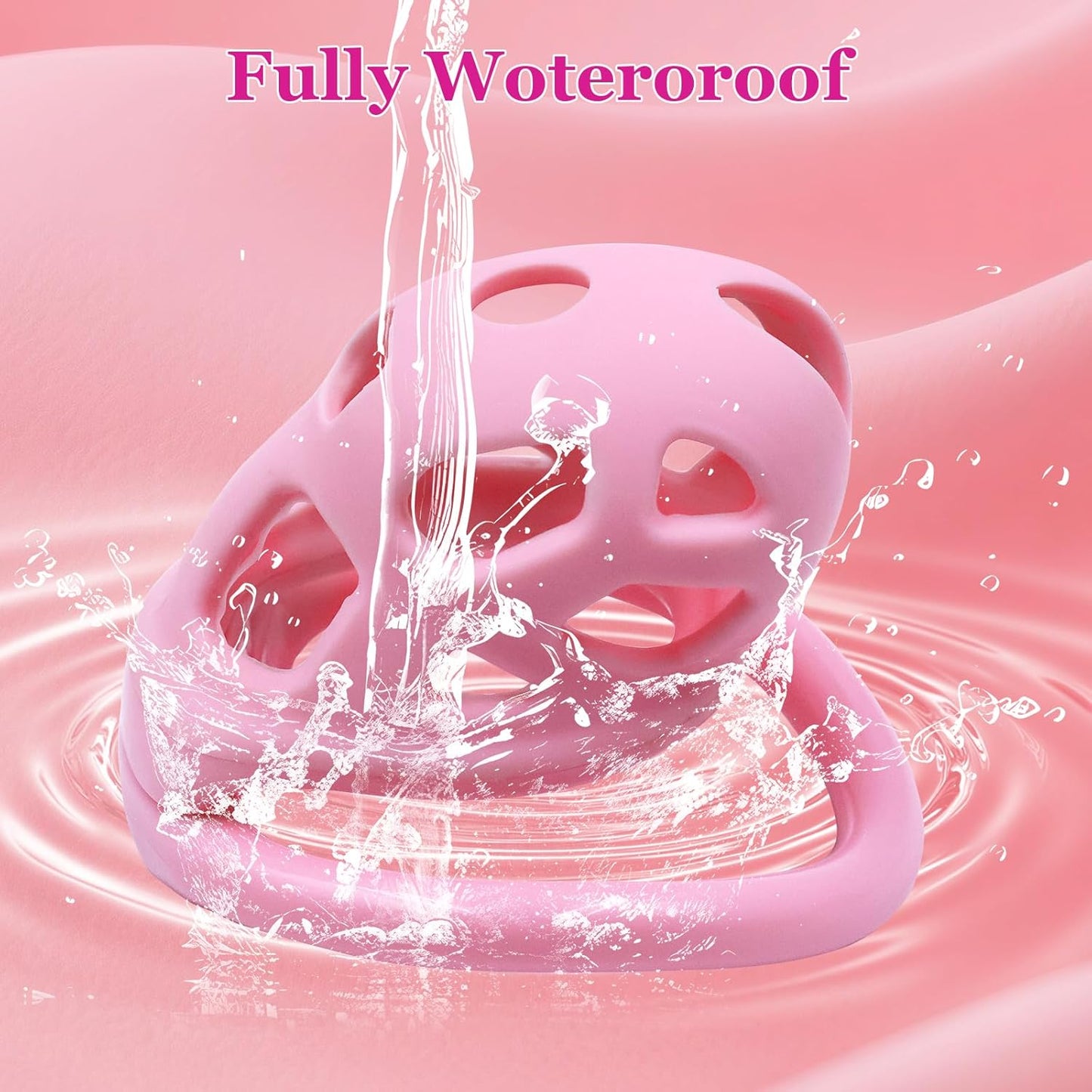 Soft Pink Chastity Cage with Invisible Lock