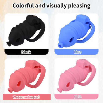 -Soft Silicone Chastity Cage - color