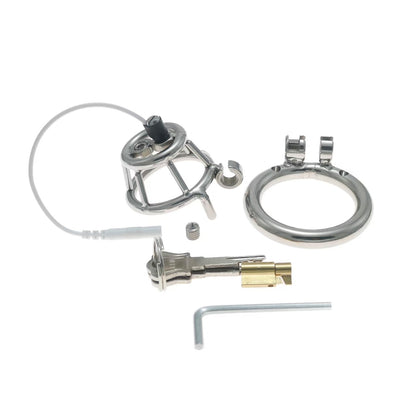 Stainless Steel Basket Electric Chastity Cage 6