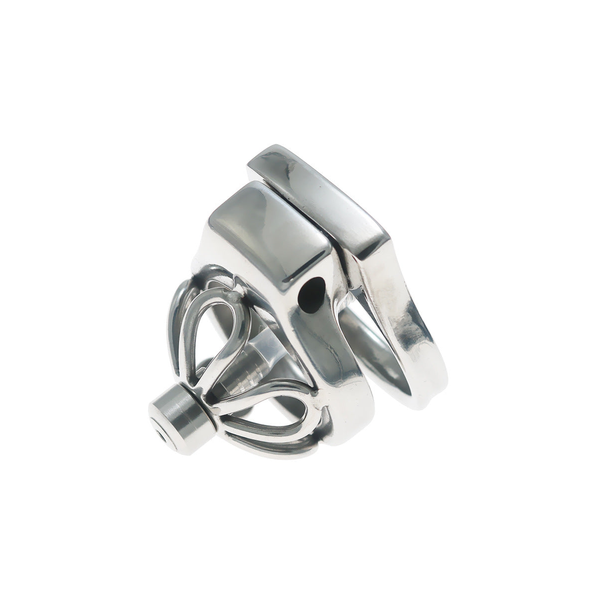 Clover openwork cage angled view