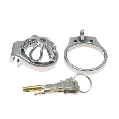 Clover cage, base ring, lock and keys