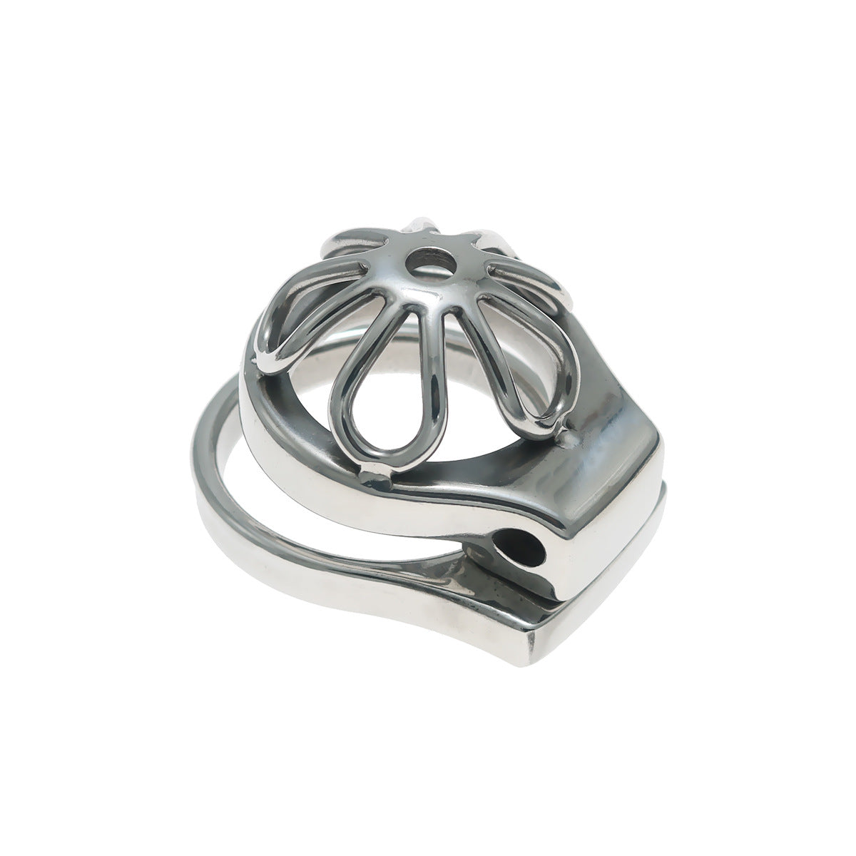 Stainless steel clover cage side view