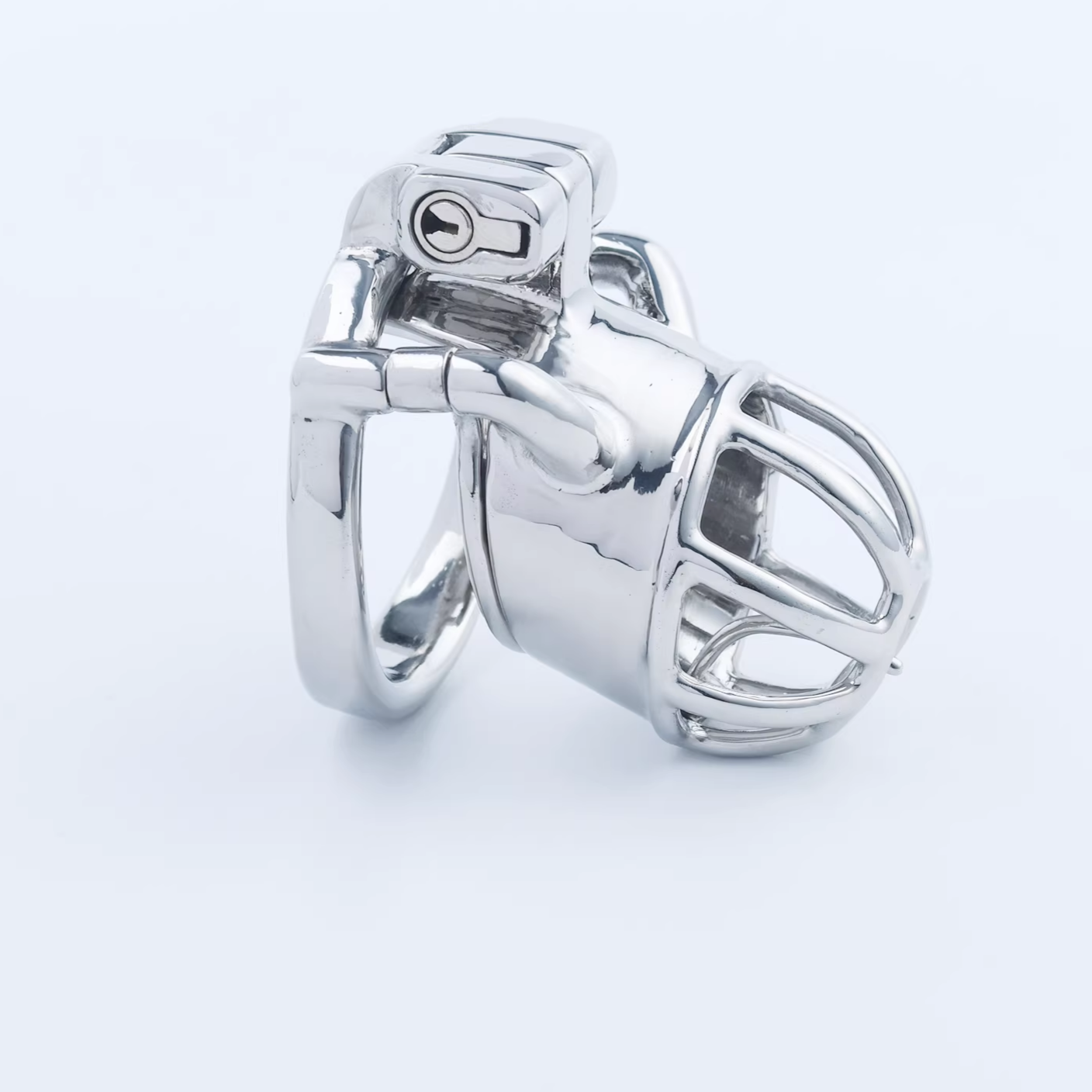Stainless Steel Custom Chastity Cage With PA T15 - 1
