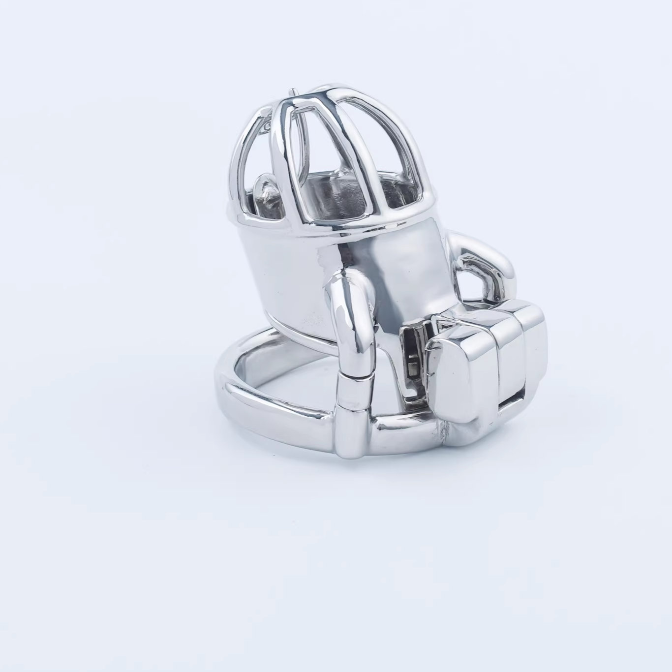 Stainless Steel Custom Chastity Cage With PA T15