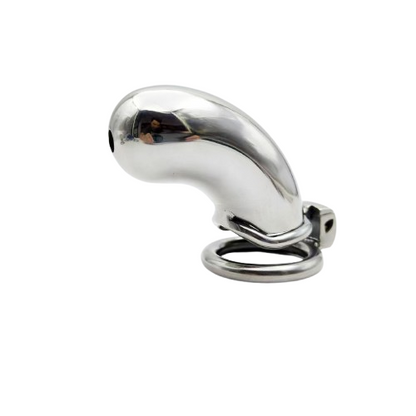 Stainless Steel Long Cylindrical Chastity Device 3