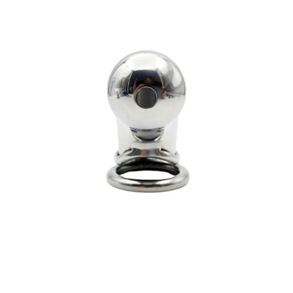 Stainless Steel Long Cylindrical Chastity Device 2