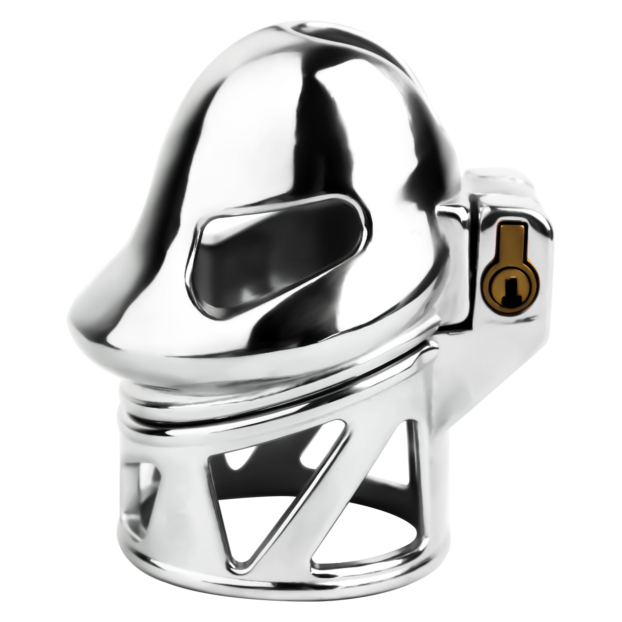 Stainless Steel Ringless Chastity Cage - 4