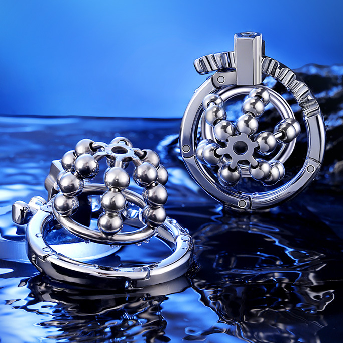 Steel Ball Metal Chastity Lock -9