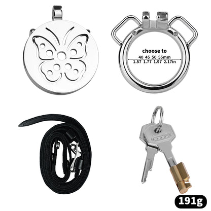 Steel Butterfly Flat Chastity Lock - 17