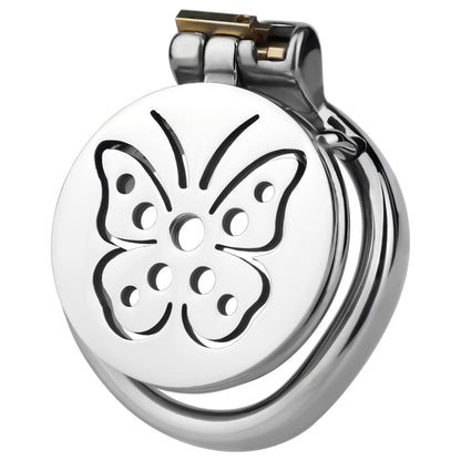 Steel Butterfly Flat Chastity Lock - 2