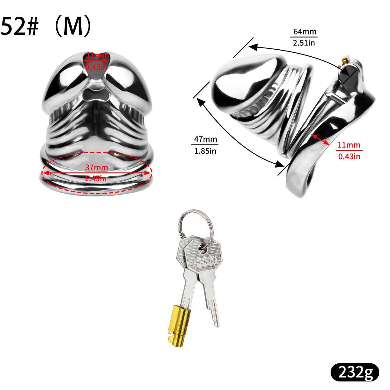 Steel Chastity Cage - 5